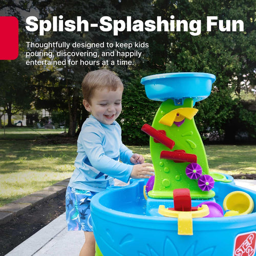 Rain Showers Splash Pond Toddler Water Table, Outdoor Kids Water Sensory Table