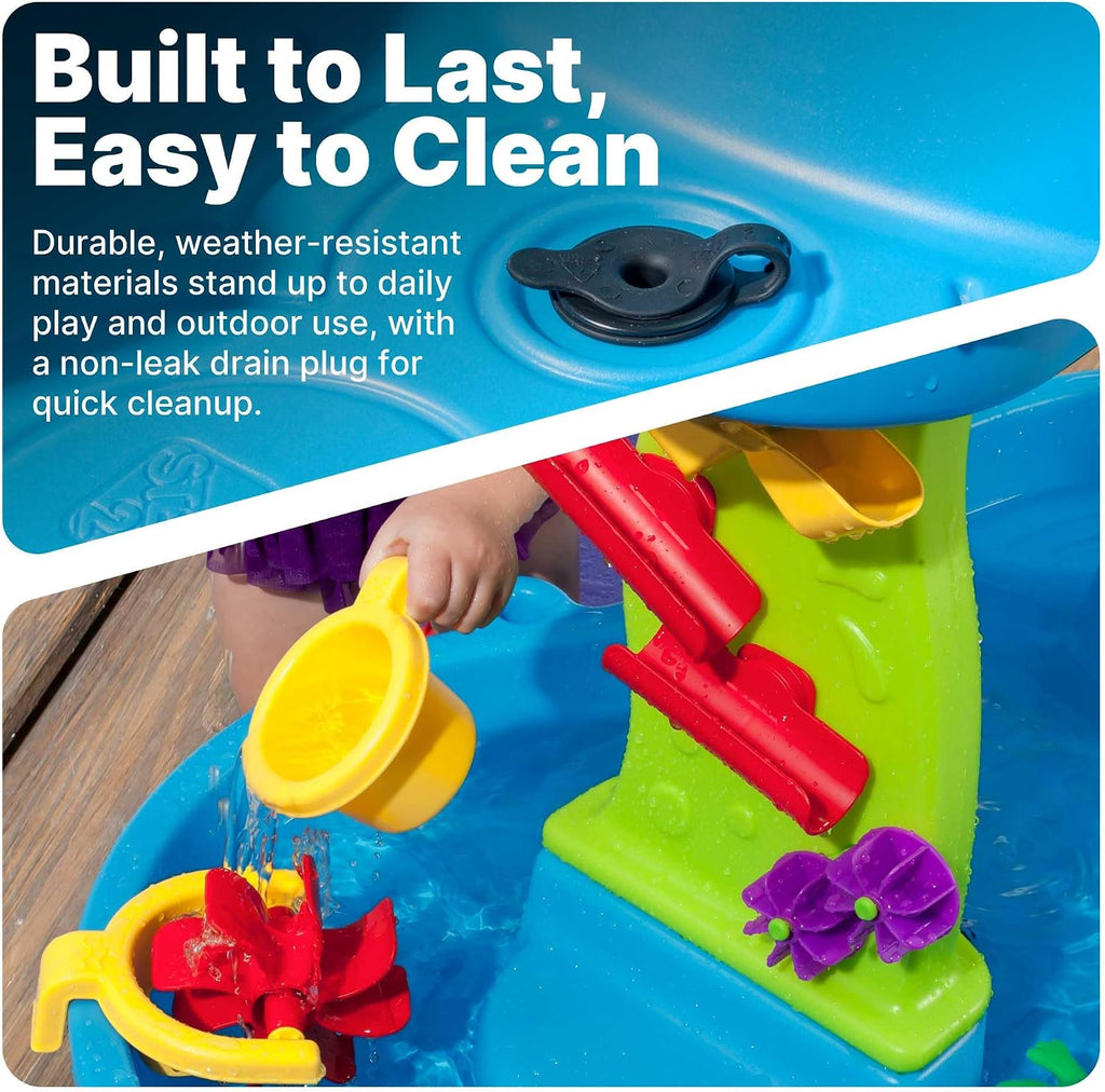 Rain Showers Splash Pond Toddler Water Table, Outdoor Kids Water Sensory Table