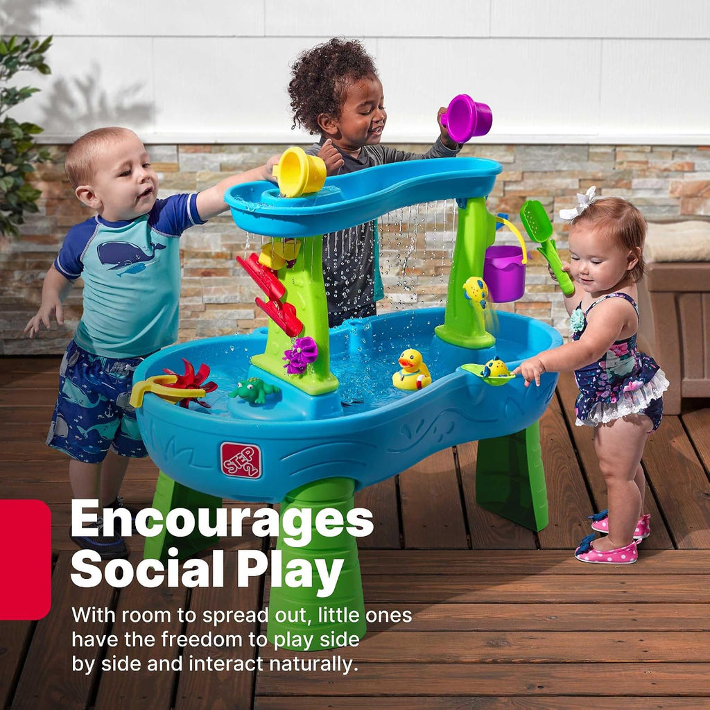 Rain Showers Splash Pond Toddler Water Table, Outdoor Kids Water Sensory Table